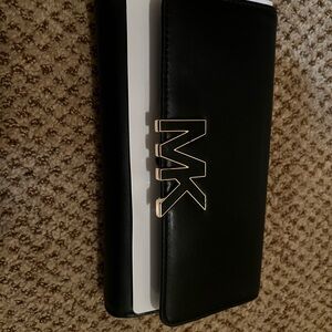 Michael Kors Black and Gold Card Holder